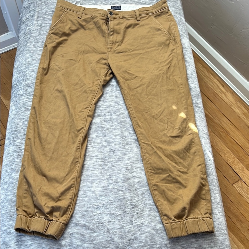 Levi's Tan Chinos with Jogger-Style Elastic Cuffs